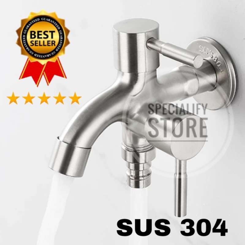 Promo Kran Cabang SUS 304 / Kran Cabang Stainless SUS 304 / Kran Double ...