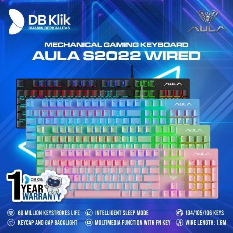 Jual Keyboard Gaming Mechanical AULA S2022 Wired AULA S 2022 Keyboard