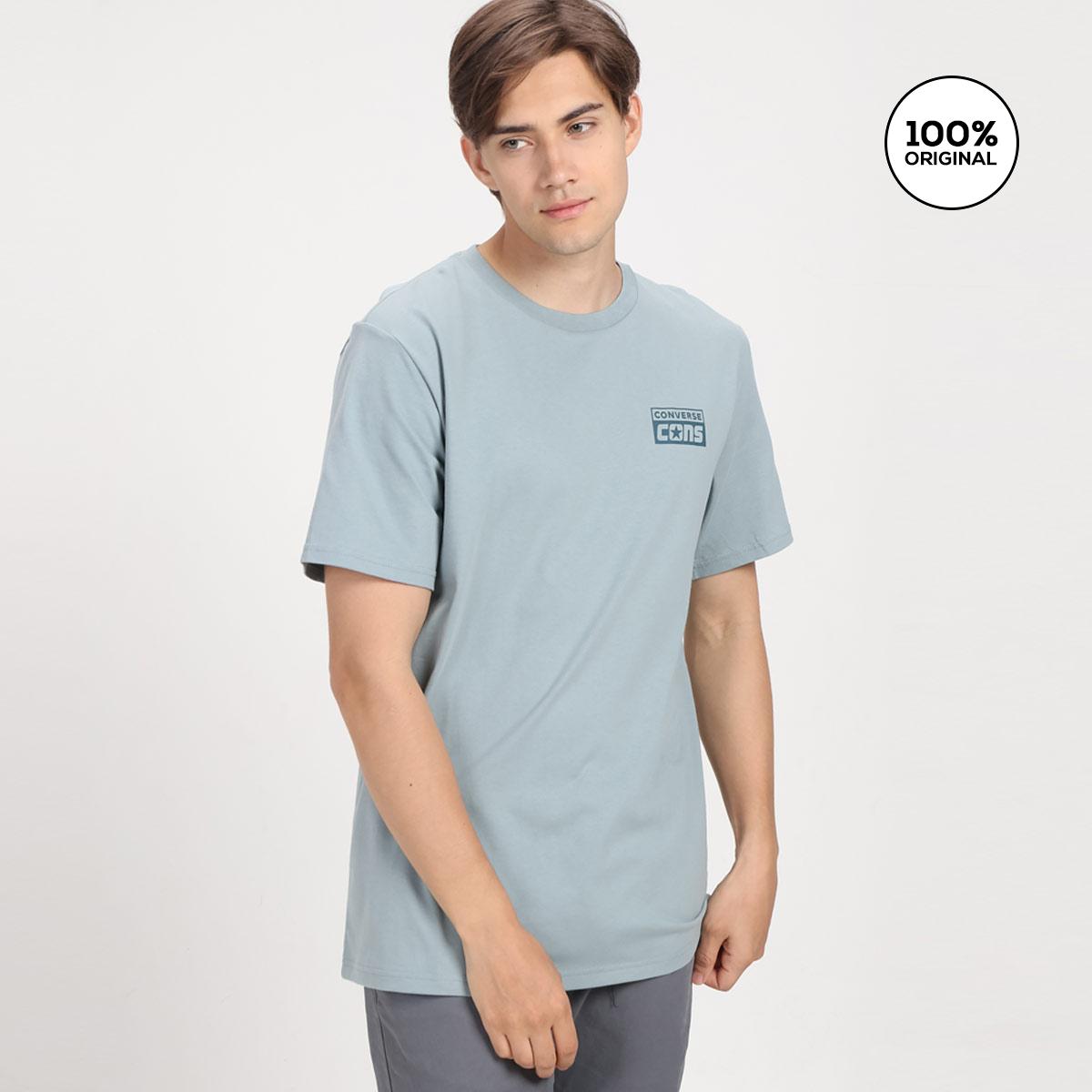 Promo Converse Cons Short Sleeve Tee Tidepool Grey CON021134A19