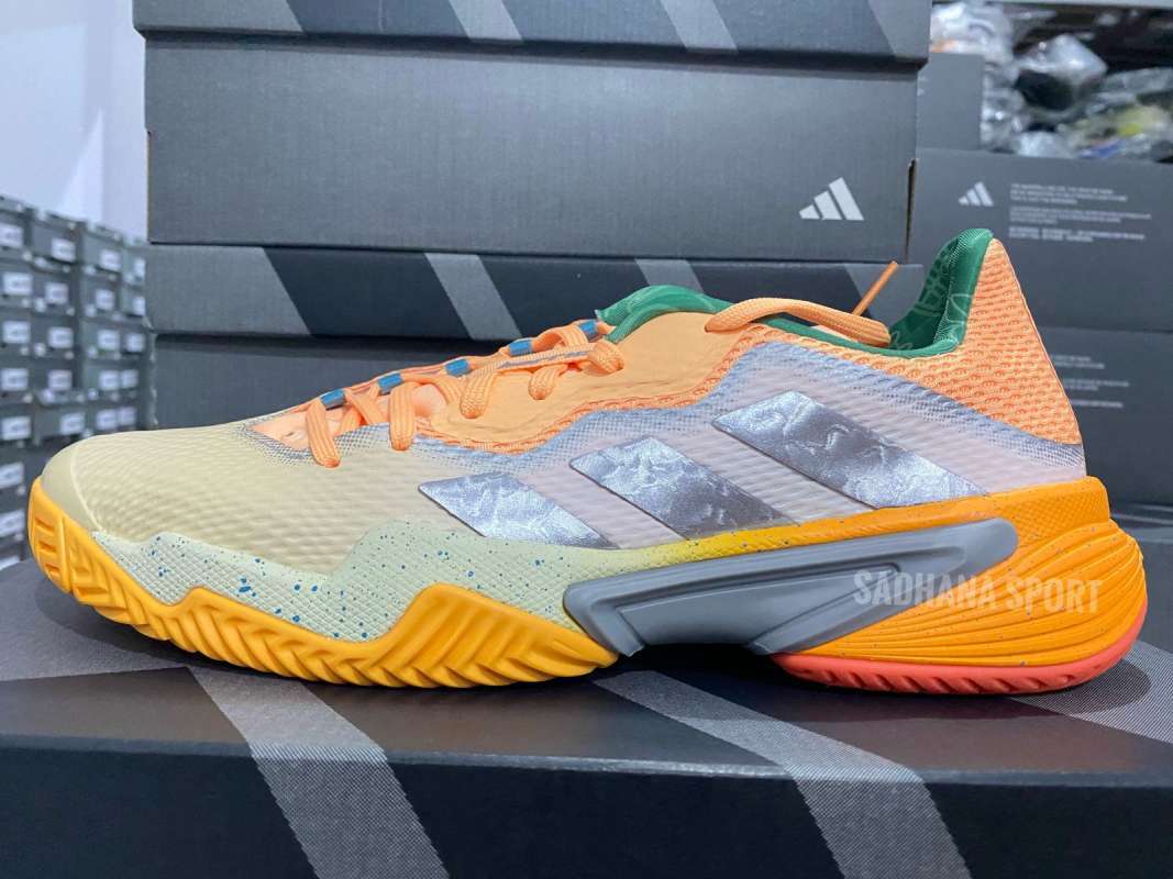 Adidas Orange Tennis Shoes Sepatu Tenis Adidas Barricade M 2023