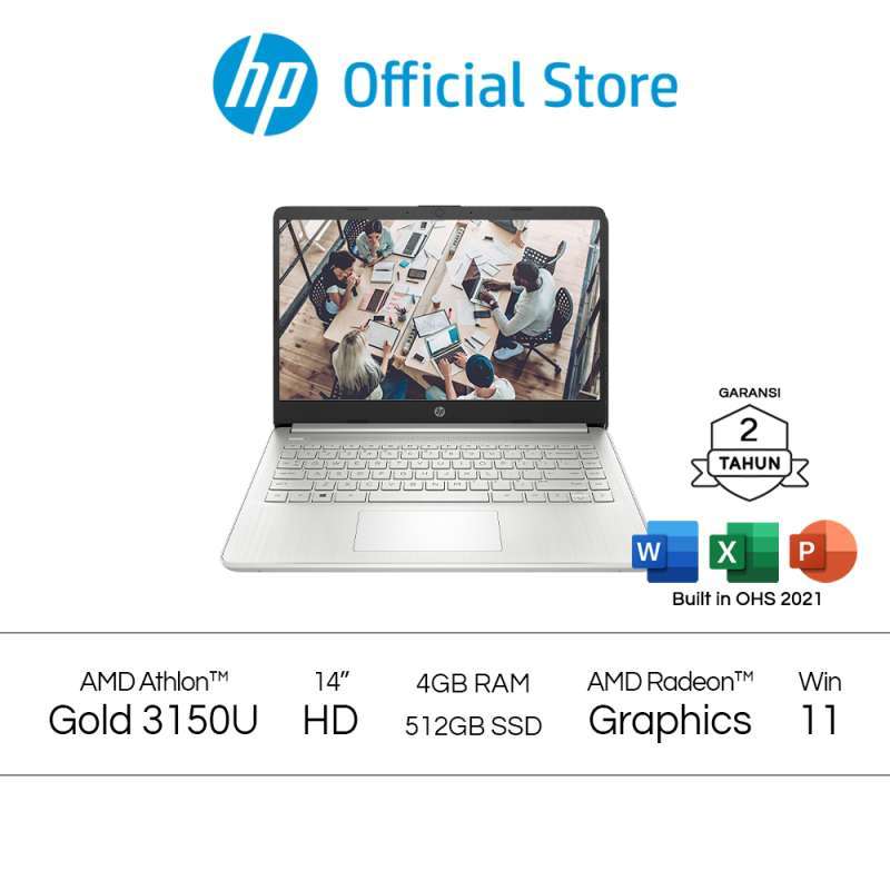 Promo Laptop HP 14s-fq0564AU 14 inch / AMD Athlon Gold 3150U / AMD ...