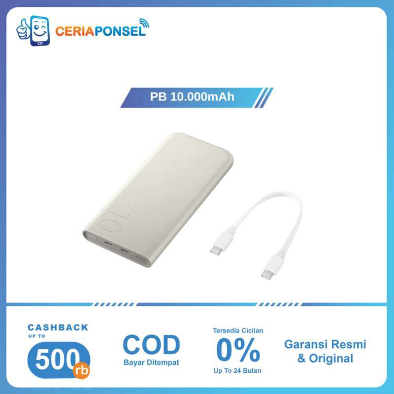 Promo Powerbank Samsung Battery Pack Fast Charge 10000 Mah Type C