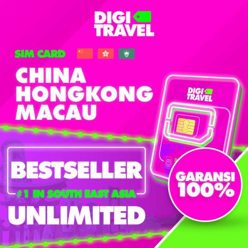 Promo Digi Travel Sim Card China Hong Kong Macao Unlimited Simcard China Hongkong Macau