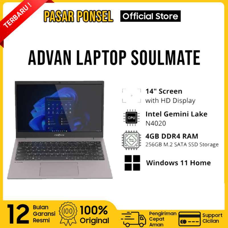 Jual Advan Laptop Notebook Soulmate 14 Inch Windows11 - Windows 11 (4 ...