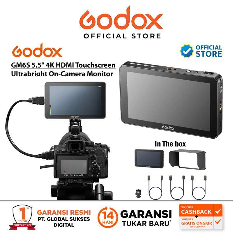 Jual Godox Monitor Gm6s 4k Hdmi Touchscreen Camera Monitor Godox Gm 6s