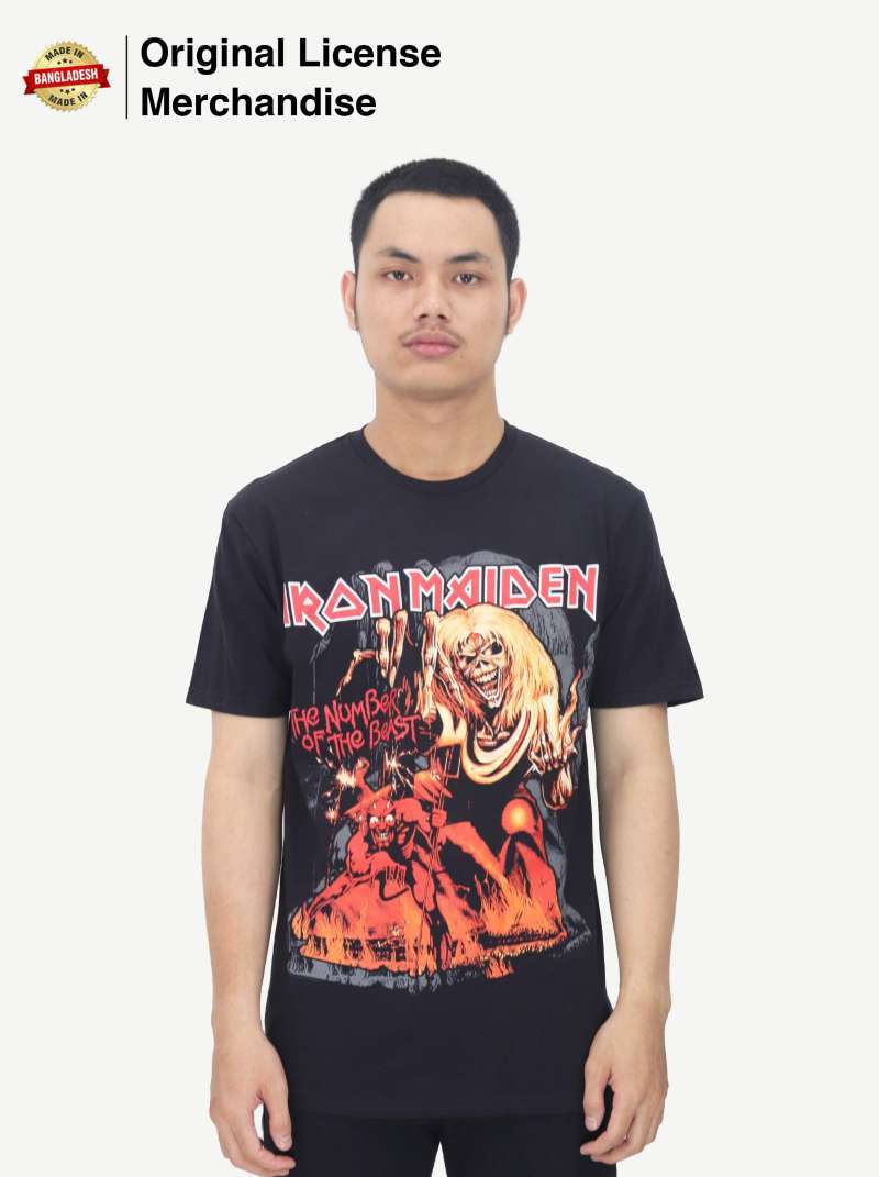 Tee-shirt Métal Pour Hommes Iron Maiden - NOTB Vintage - ROCK OFF - Foto 5