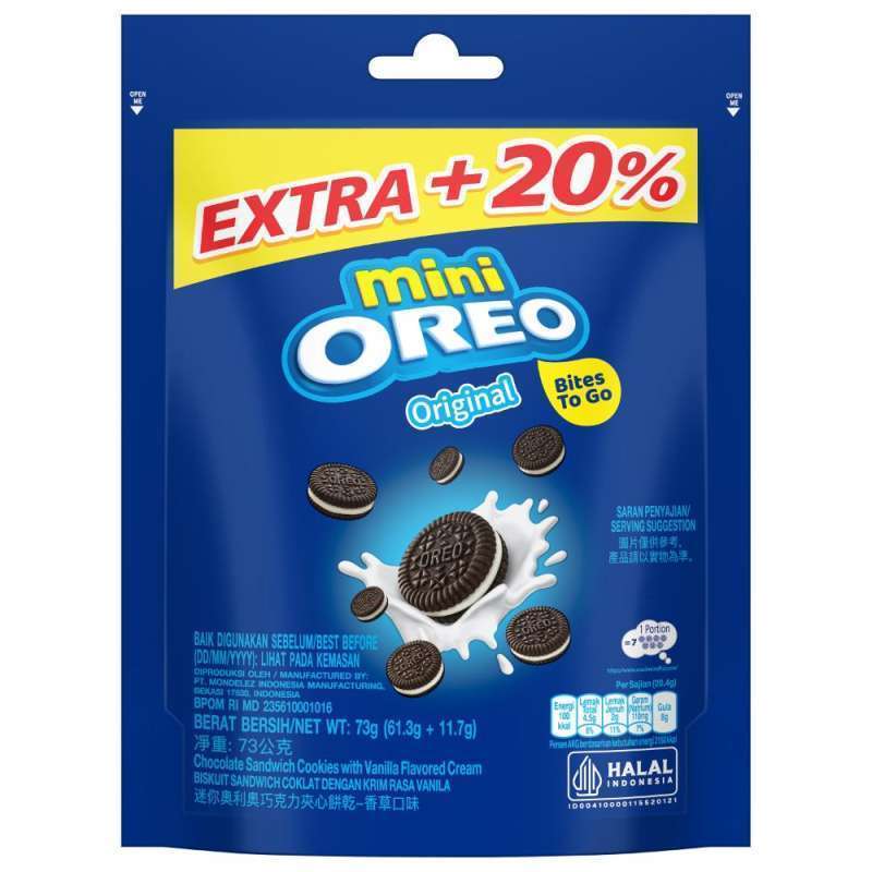 Promo Mini Oreo Biskuit Vanilla Pouch [58.4g] Diskon 12% Di Seller ...