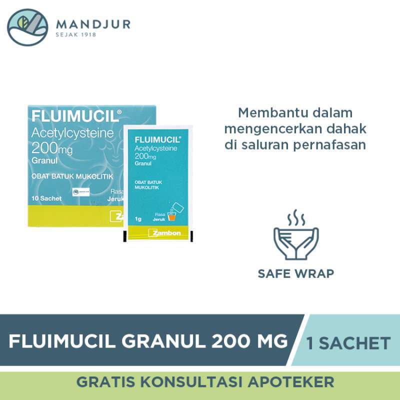 Jual Fluimucil Granul 200 Mg - Obat Batuk Pengencer Dahak Di Seller