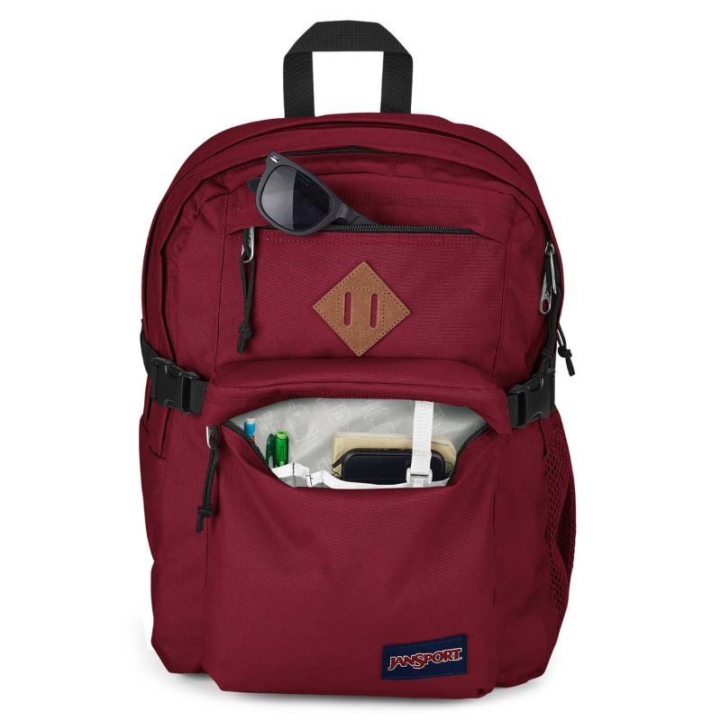 JanSport Big Student Backpack - Viking Red, Classic School Bag With Bottle Pocket
