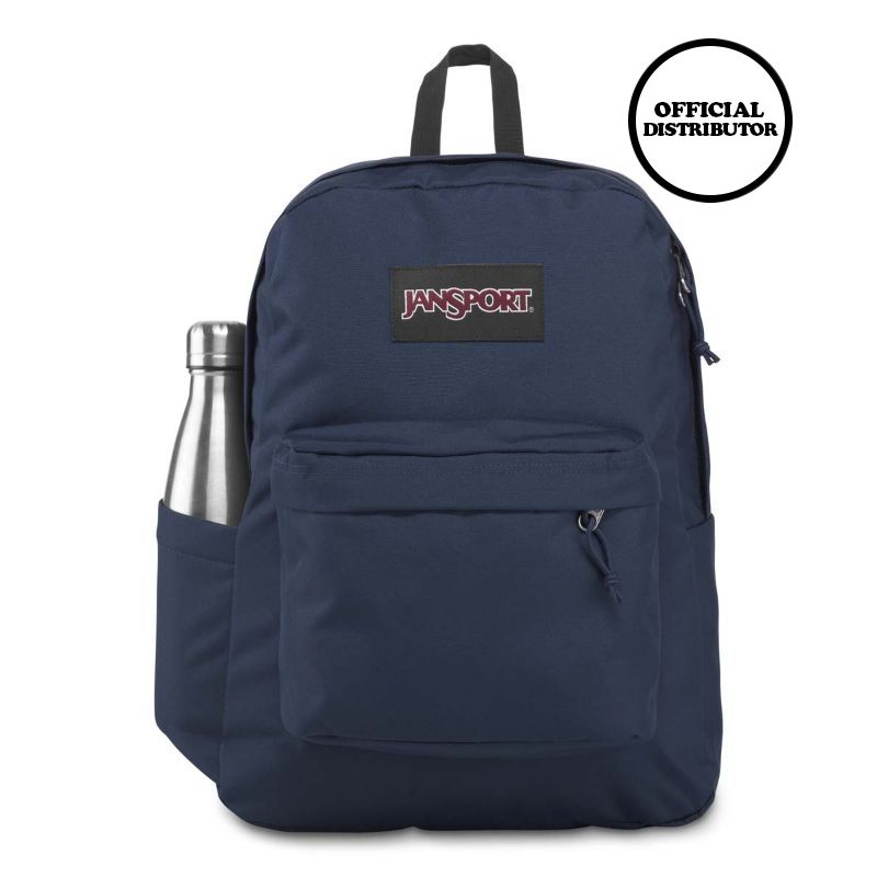 Promo Jansport Superbreak Plus Backpack Navy JS0A4QUE003