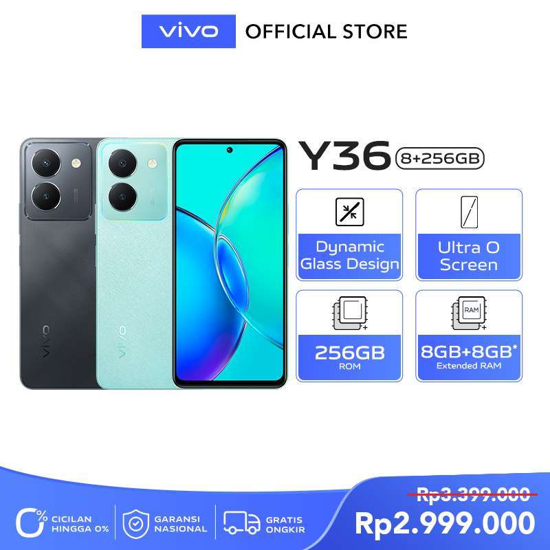 VIVO Y36 Smartphone, 8GB + 8GB Extended RAM, 256GB ROM, 5000mAh + 44W  FlashCharge, 50MP Triple Camera, 6.64 Inch Dotch Display, Golden Wave and  Crystal Glass, Dual SIM Smartphone: : Electronics & Photo