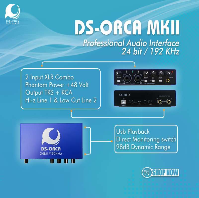 Promo Dolphin Sound Ds Orca Mk2 Soundcard Audio Interface Recording ...