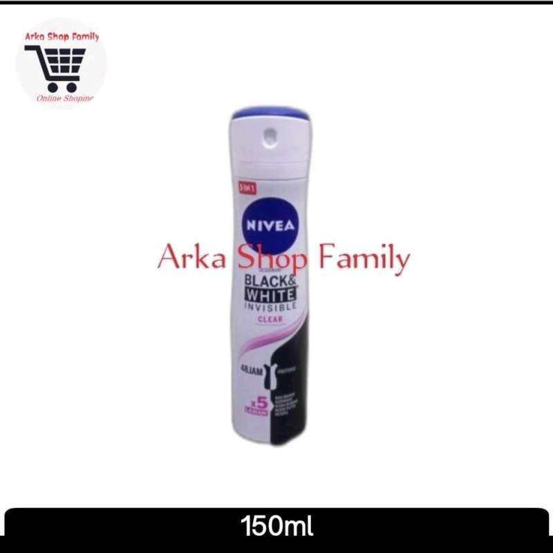 Nivea Invisible Black & White Deo Spray – 150 Ml, Klares Antitranspirant, Für Damen