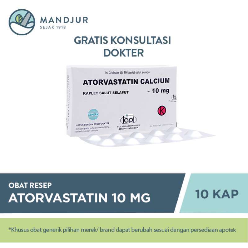 Jual Atorvastatin 10 Mg Strip 10 Tablet Di Seller Apotek Mandjur ...