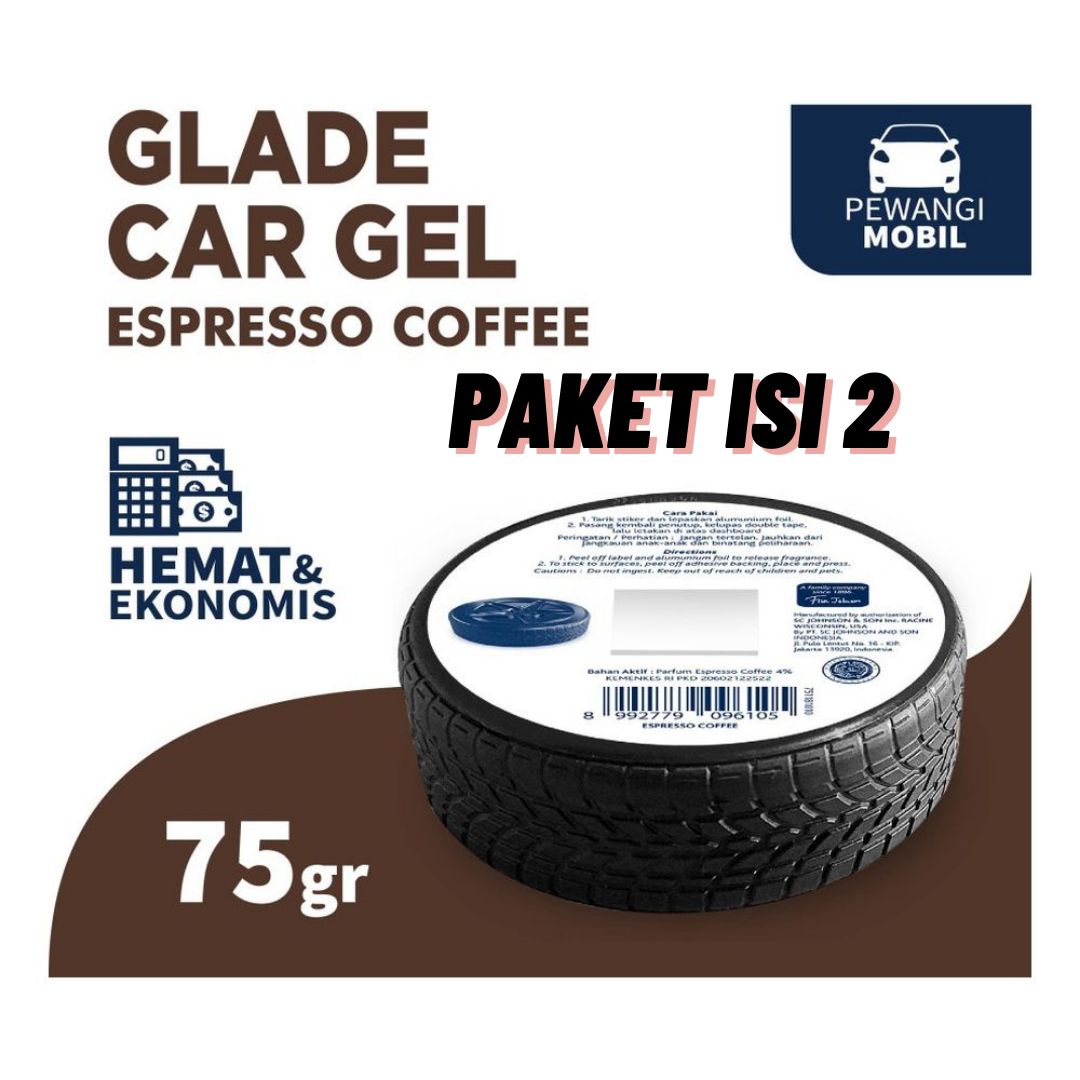 Promo Glade Gel Espresso Coffee [75gr] Pengharum Mobil Pengharum