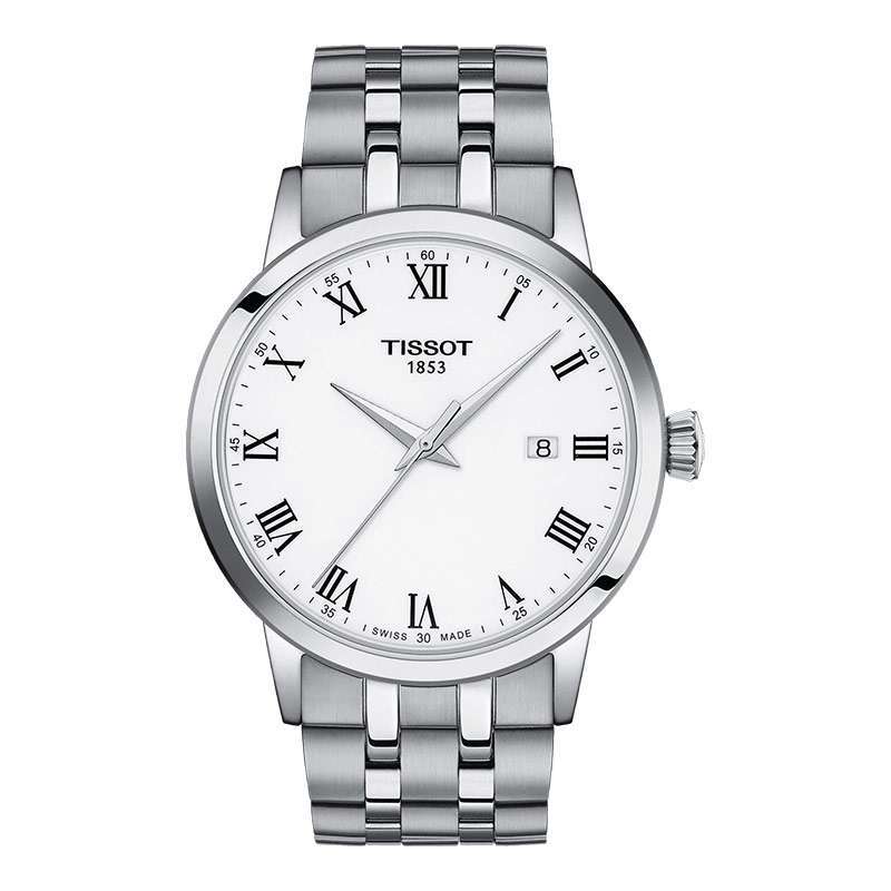 Tissot Classic Dream Silver Dial Silver Steel Strap Watch for Men - T129.410.11.031.00