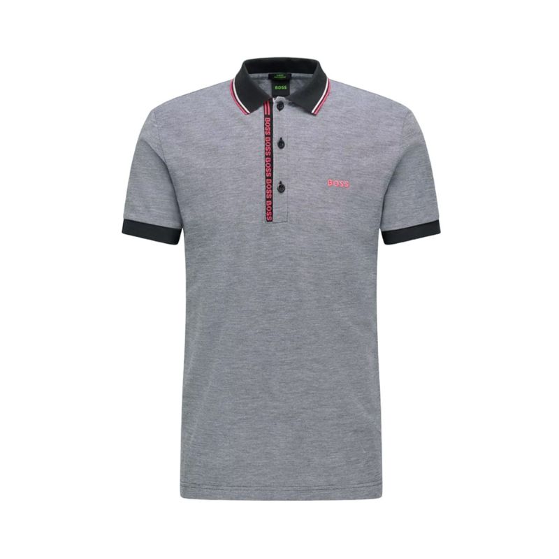 Jual Hugo Boss Style Paul 4 Slim Fit Polo Shirt Grey Fuchsia Black