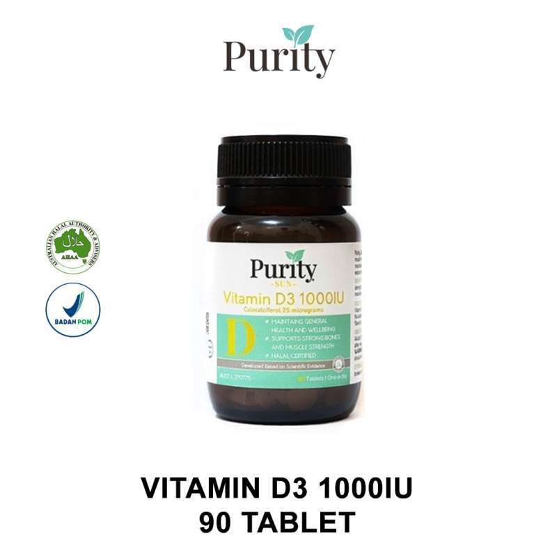 Jual Purity Vitamin D3 1000iu Suplemen Vitamin Menjaga Kesehatan