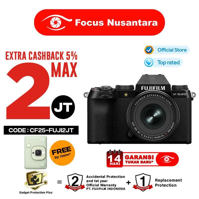 Promo Focus Nusantara Fujifilm Xs20 X-20 Fuji Xs20 X-s20 Body