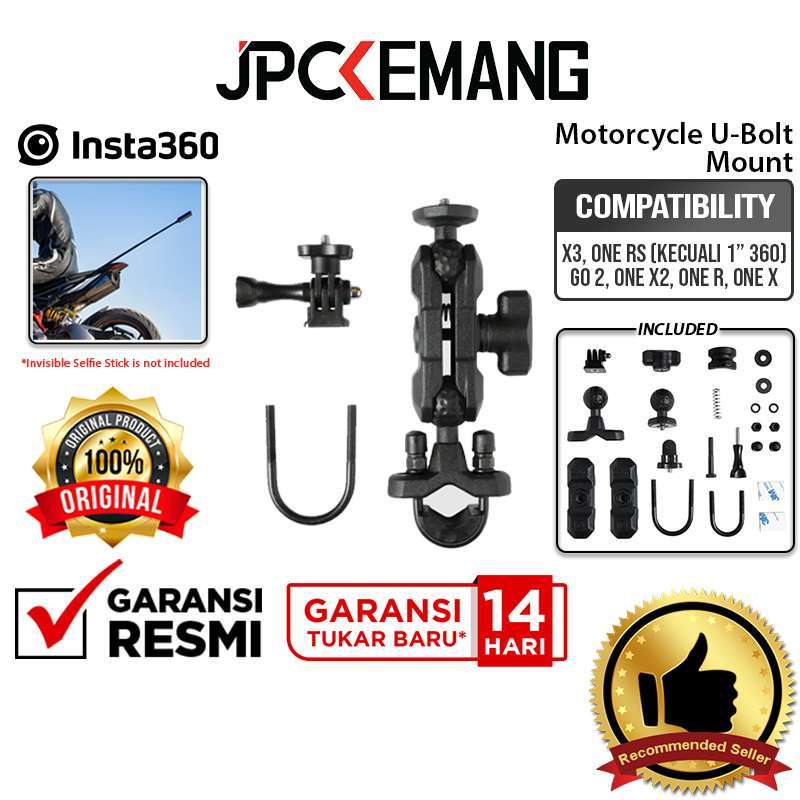 Jual JPC KEMANG Insta360 Motorcycle UBolt Mount Motor Cycle GARANSI