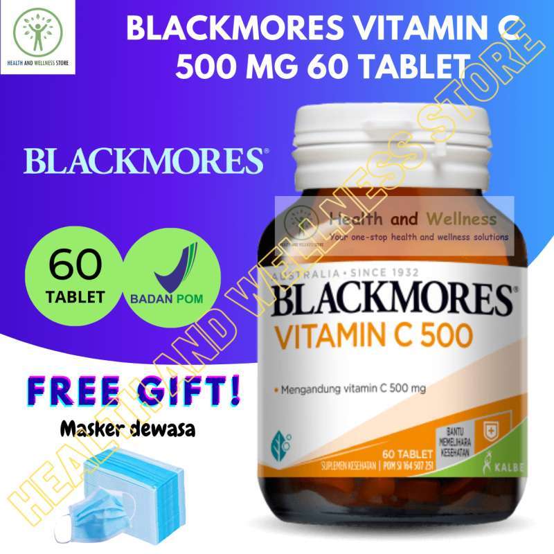 Jual BLACKMORES VITAMIN C 500 MG 60 TABLET VIT C IMUNITAS DAILY IMMUNE