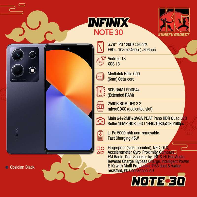 Jual Infinix Note 30 8/256 RAM 8GB Internal 256GB Garansi Resmi di ...