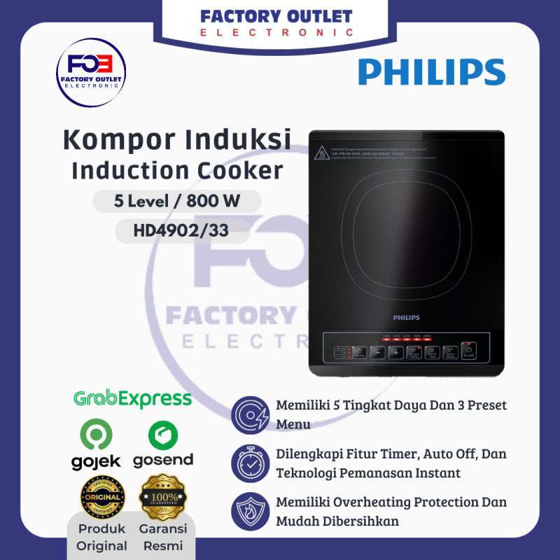 Jual PHILIPS HD4902/33 Kompor Listrik Induksi Induction Cooker Low Watt di Seller FOE