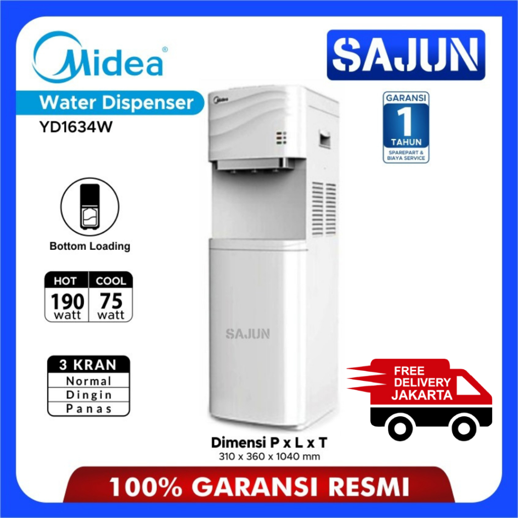 Jual Midea Dispenser Air YD1634W Water Dispenser Bottom Loading di