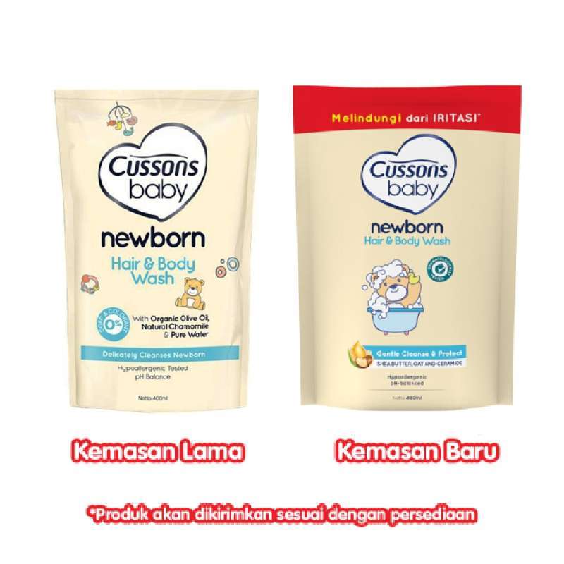 CUSSONS BABY Hair Body Wash NewBorn Refill 400 ml - Main Image