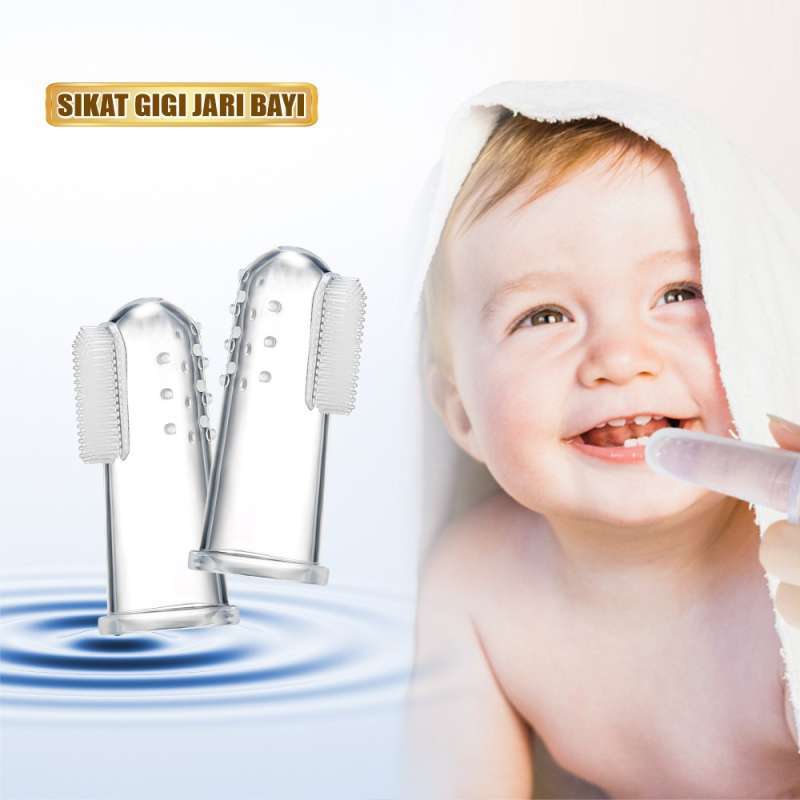 Jual Oem One C41 Sikat Gigi Jari Bayi Bahan Silikon Lembut Pack