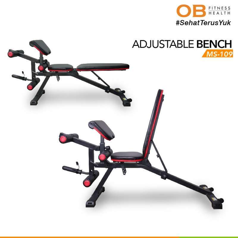 Promo Gym Adjustable Bench Foldable Sit Up Ms-109 Diskon 25% Di