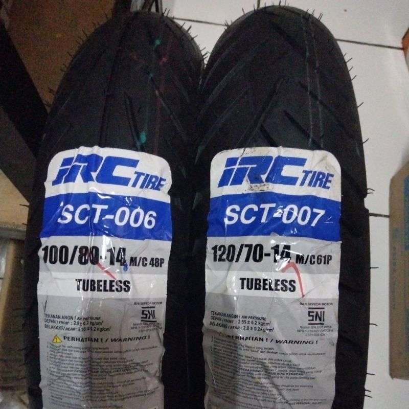 Promo Paket Ban Motor Honda Pcx // Irc Sct-006 100/80-irc Sct-007