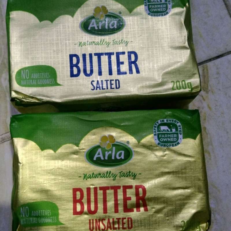 Jual arla butter atau lurpak butter 200 gr Arla Salted di Seller