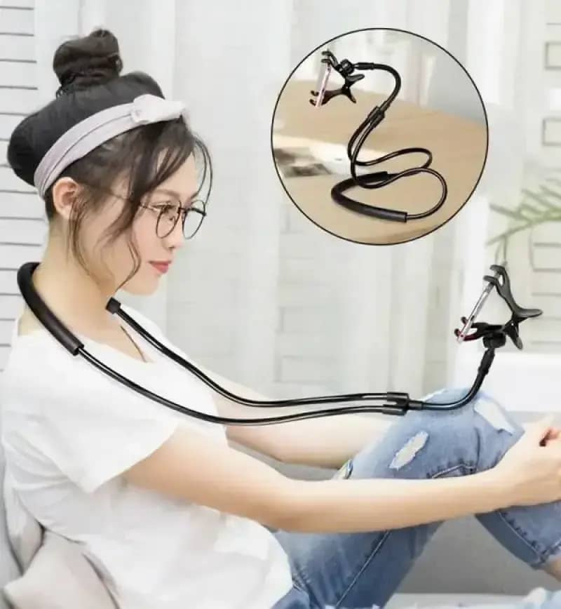 Neck Lazy Pod Leher Lazypod Leher dan Pinggang Holder HP
