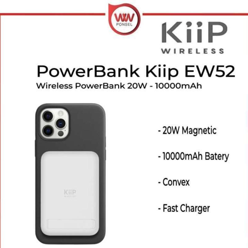 Powerbank Kiip EW52 Wireless Power Bank Magnetic Magsafe 20W Fast Charging