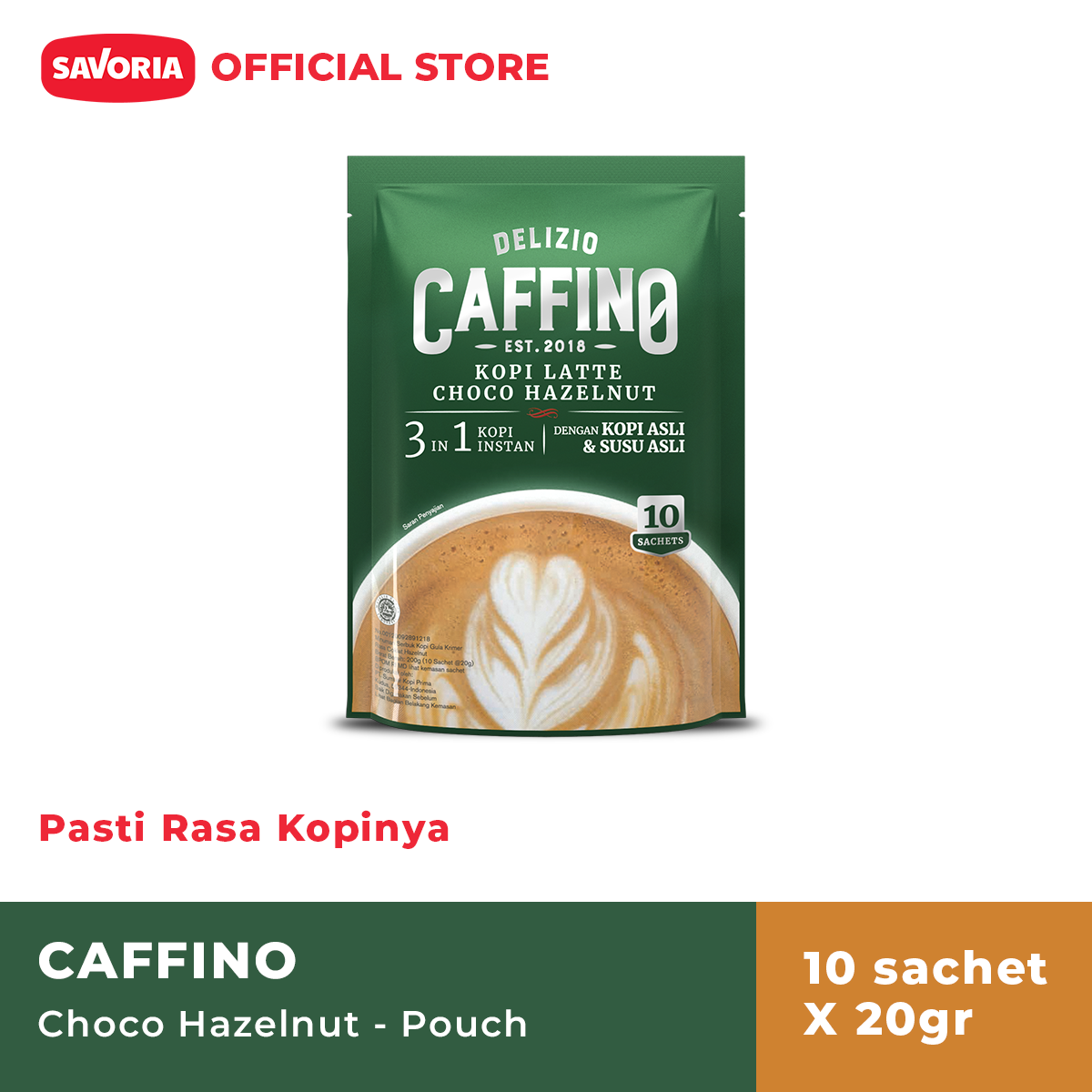 Promo Caffino 3in1 Kopi Instan Kopi Latte Choco Hazelnut Pouch [20 G X