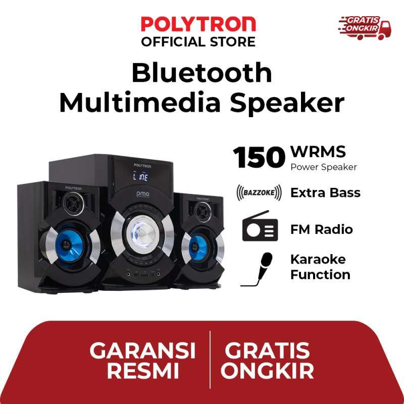 Polytron Multimedia Bluetooth Speaker PMA 9527/BA dengan Konektivitas Lengkap dan Bass Bazzoke Powerful, Ideal untuk Karaoke dan Hiburan di Rumah