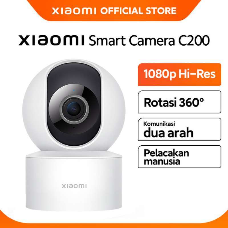 Xiaomi Official Smart Camera C200 Resolusi Tinggi 1080p Rotasi 360° Night  Vision Inframerah Pelacakan Manusia