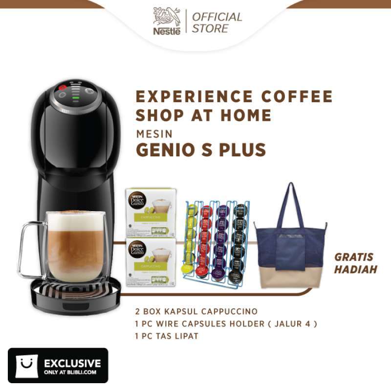 Promo Nescafe Dolce Gusto Genio S Plus + 2 Box Capsules Cappucino