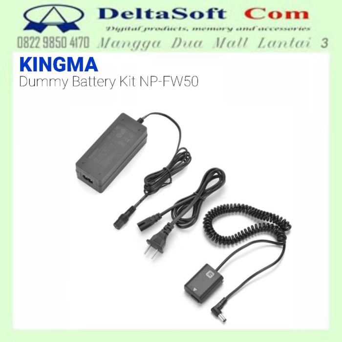 Jual Kingma Dummy Battery Kit NP-FW50 NP FW 50 + AC Power Supply ...