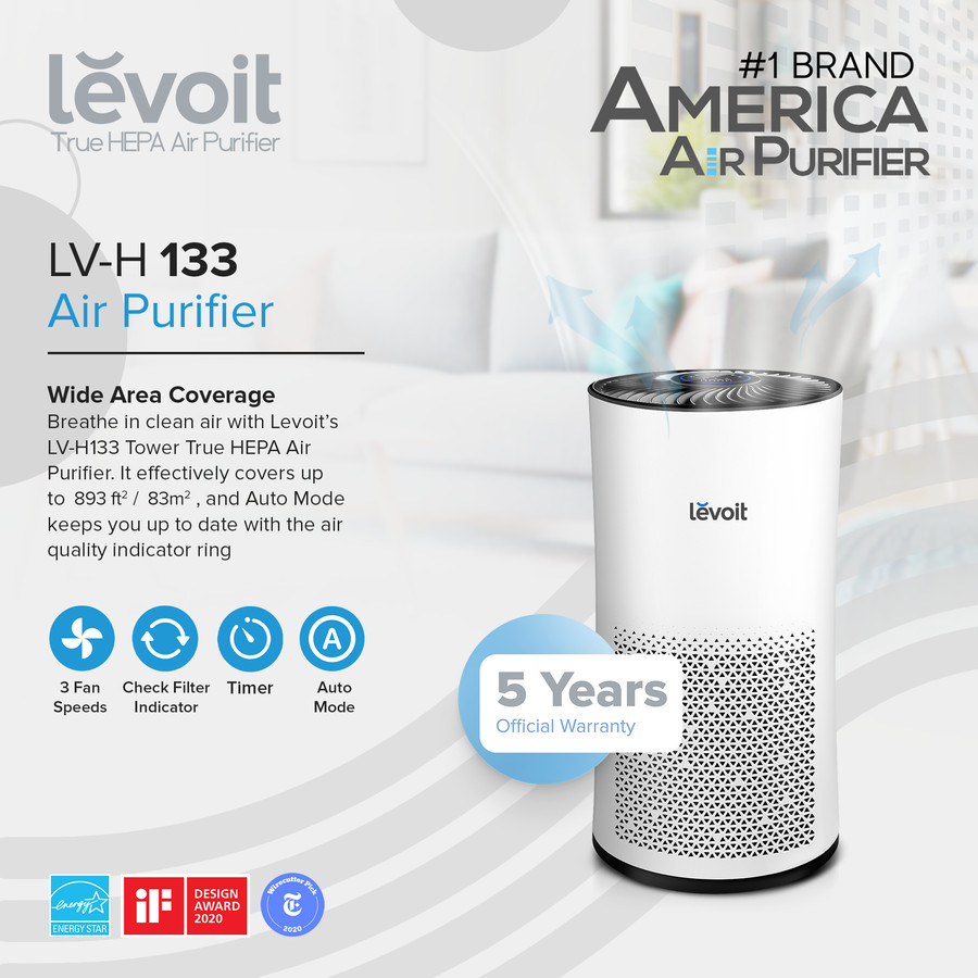 Review Air Purifier Levoit LV-h128, Udara Lebih Sehat Bebas