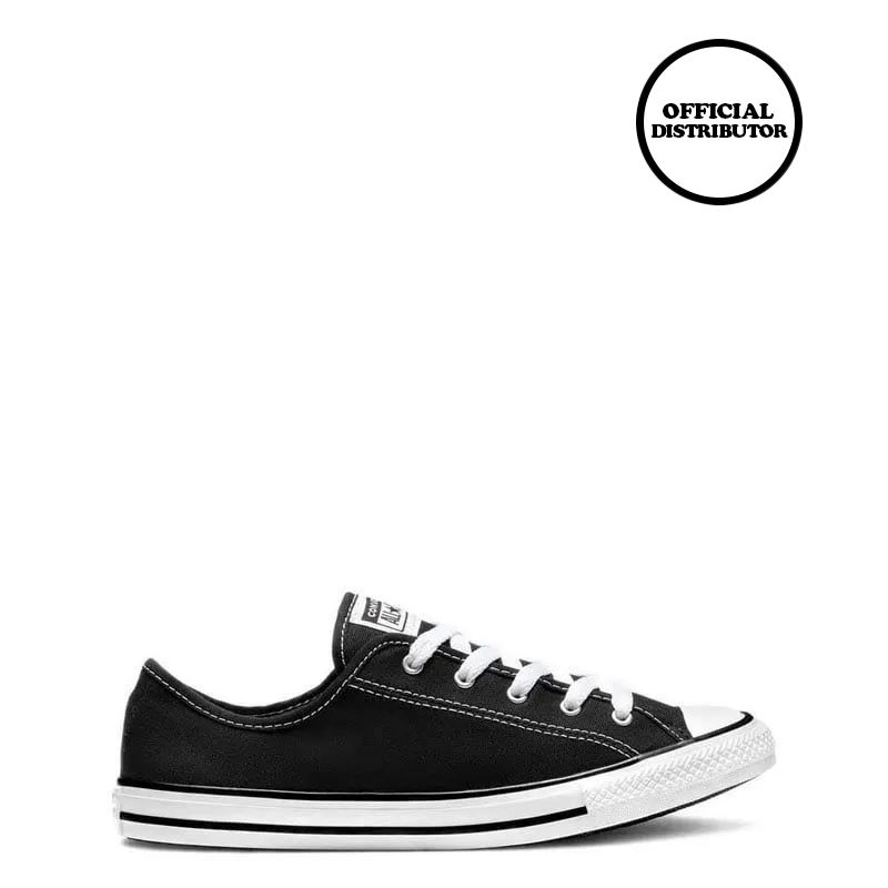 Converse Chuck Taylor Dainty GS OX W Sepatu Sneakers BLACK WHITE CON564982C