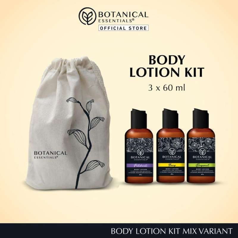 Jual Botanical Essentials Body Lotion Kit MIX 3x60ml FREE Pouch di