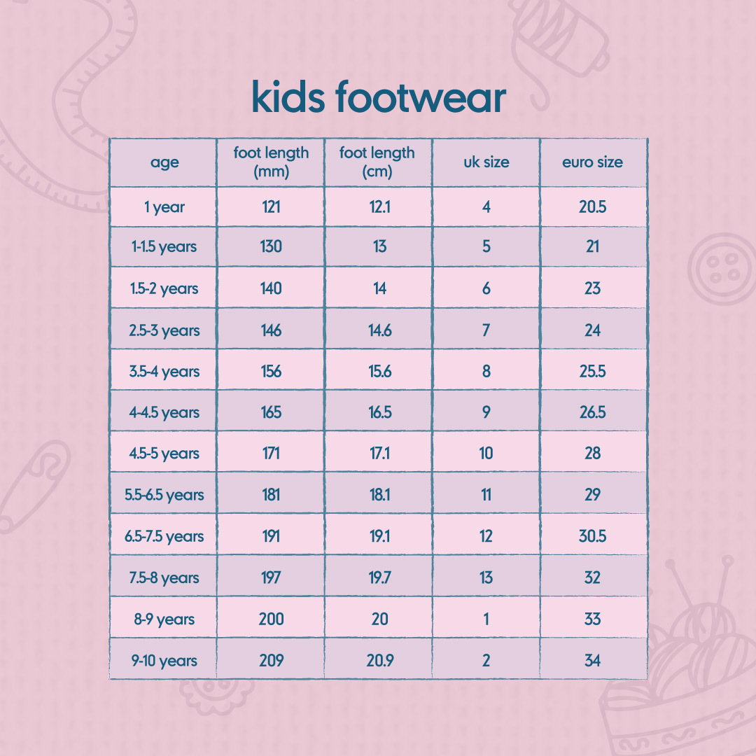 Size chart sepatu new sales balance