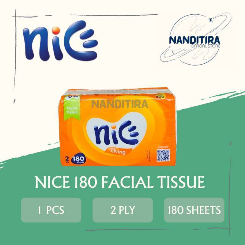 Promo Nice Facial Tissue Soft Pack 180 Sheets - 2 Ply [pcs] Diskon 5% ...