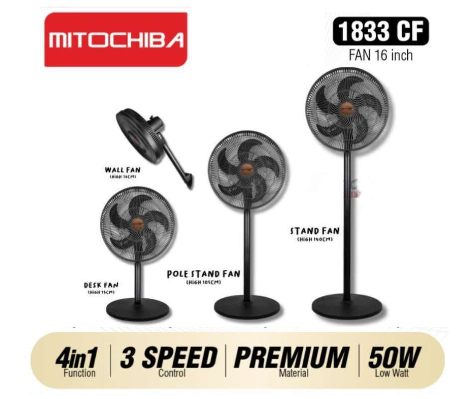 Jual Kipas Mito Mitochiba Aero Series 1833 Cf Kipas Angin 4in1 Wall ...