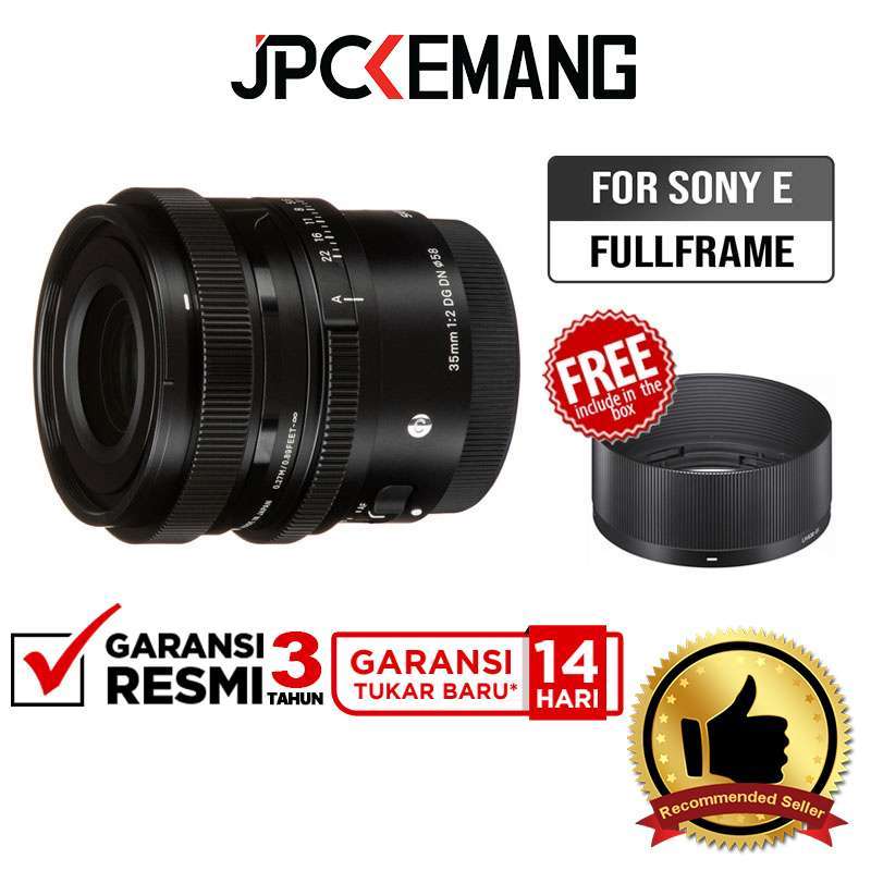 JPC KEMANG Sigma 35mm f2 for Sony E Mount DG DN Contemporary Sigma for Sony  E 35mm f/2 GARANSI RESMI