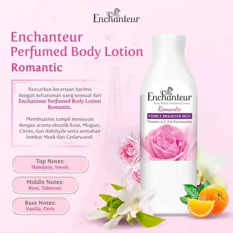 ENCHANTEUR SATIN WHITE PERFUMED LOTION 200ML