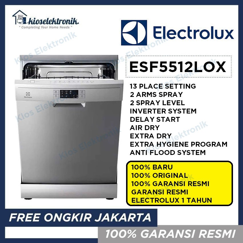 Jual Electrolux ESF 5512 LOX Dishwasher Mesin Pencuci ESF5512LOX