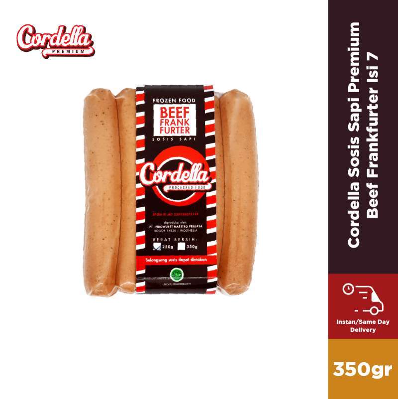 Promo Cordella Sosis Sapi Premium Beef Frankfurter Isi 7 Diskon 8% di ...